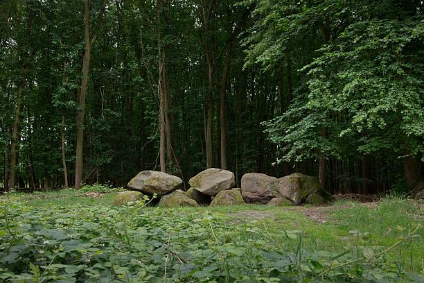 Pre historic dolmen in Drenthe Netherlands. Piled rocks. Grave from the Beaker culture