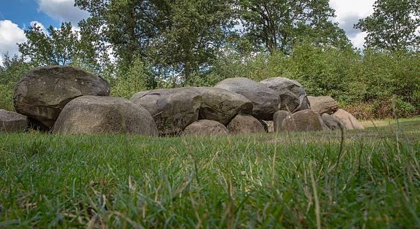 Pre historic dolmen in Drenthe Netherlands. Piled rocks. Grave from the Beaker culture