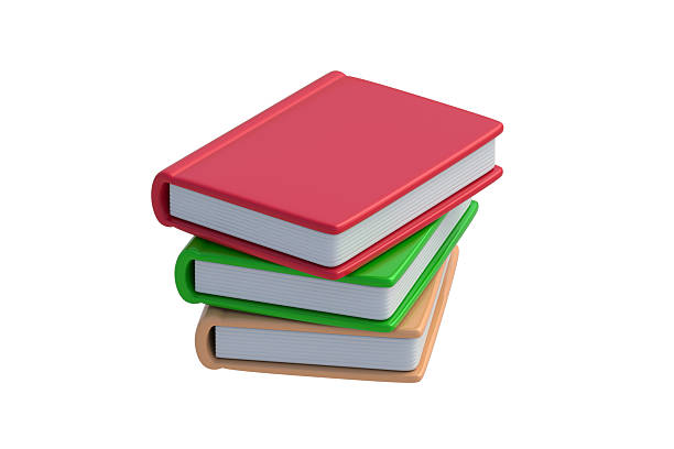 istock Heap of books isolated on white background. 3d render 2233804413