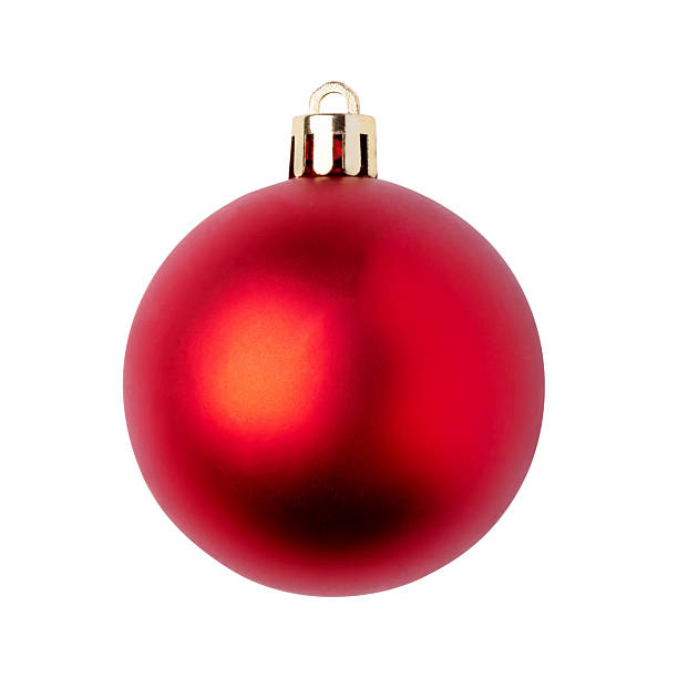 istock Red christmas ball on white background 2233807447