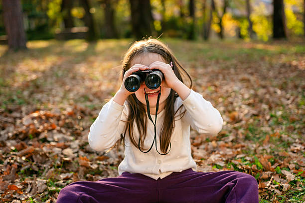 istock Girl with binoculars in nature 2233807676