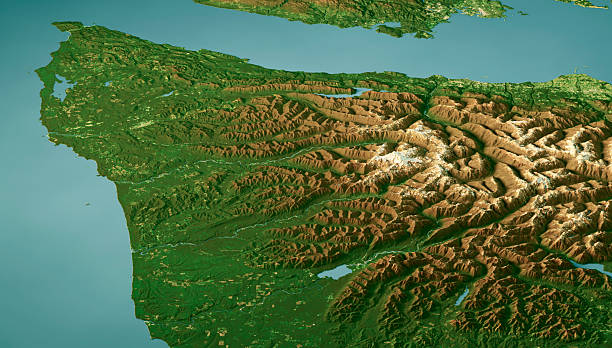 istock Olympic National Park WA Satellite Landscape View 3D Render Color 2233809530