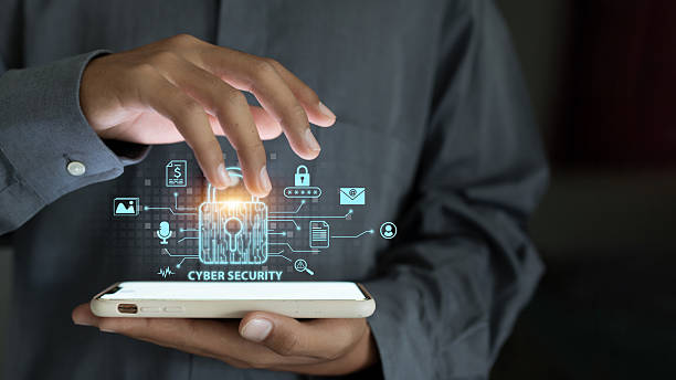 istock Businessman using smartphone with cyber security lock icons, data protection, online privacy and secure system technology 2233816728