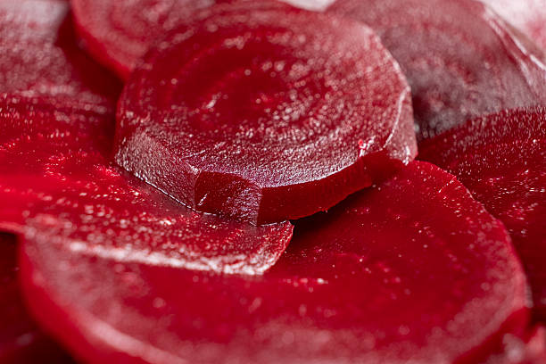 istock Texture of boiled red beetroot cut into slices 2233821356