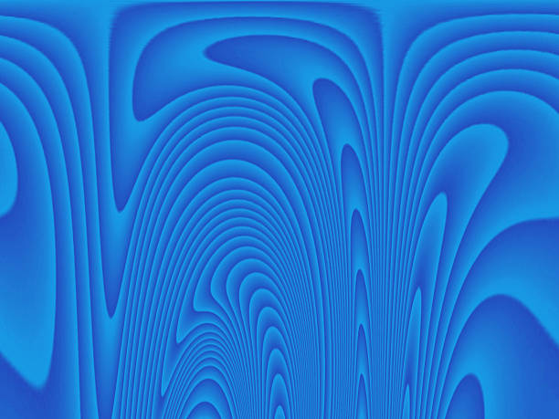 Abstract composition of blue waves and flowing lines with a gradient. Abstract blue waves and flowing lines create a mesmerizing, dynamic pattern. The artwork has a futuristic and artistic aesthetic.