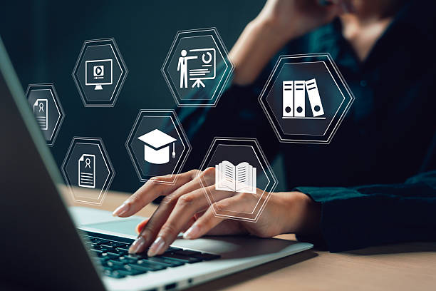 istock woman use Online education training and e-learning webinar on internet 2233826572