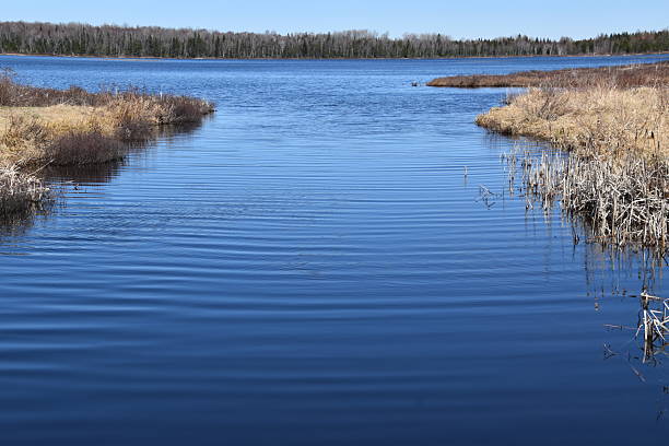 Le lac au printemps, Québec, Canada
