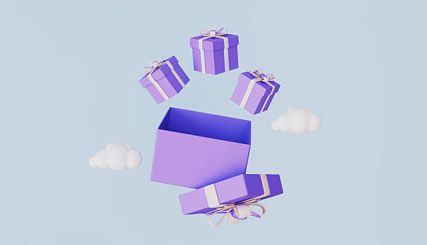 istock Open gift box with a bunch of presents, Present box for celebration, Birthday and holiday surprise 2233837216