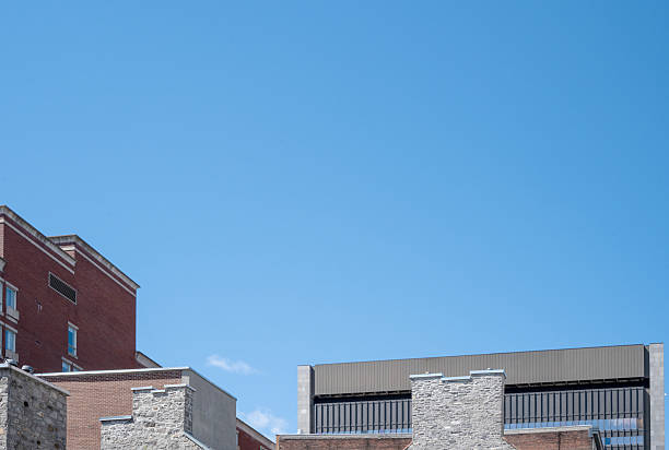 istock Buildings in Old Montreal with blue sky as copy space 2233846214