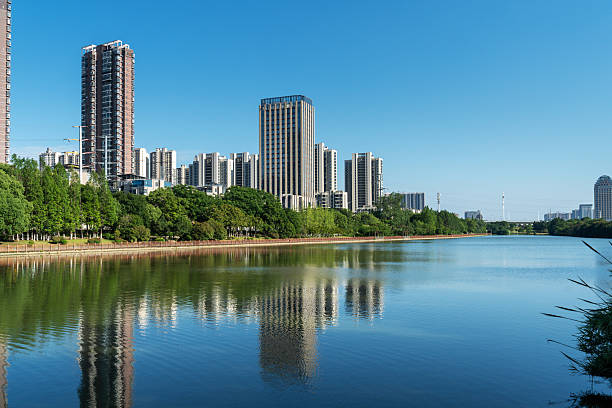 istock Lakeside modern office building in China 2233850857