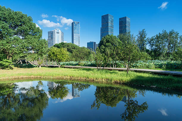 istock Lakeside modern office building in China 2233851009
