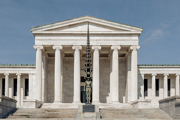 Buffalo, NY USA- July 25, 2025: Exterior view of AKG Art Museum in Buffalo, NY.