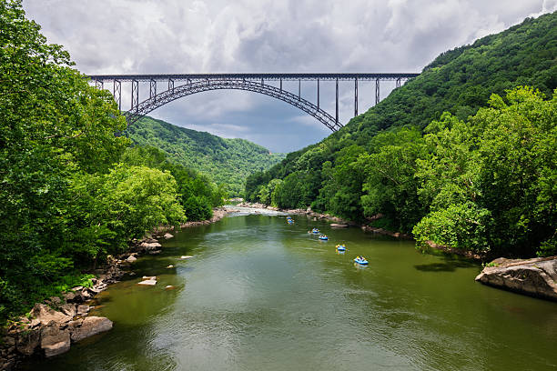 The New River Gorge Bridge in West Virginia is the longest steel span bridge in the western hemisphere.