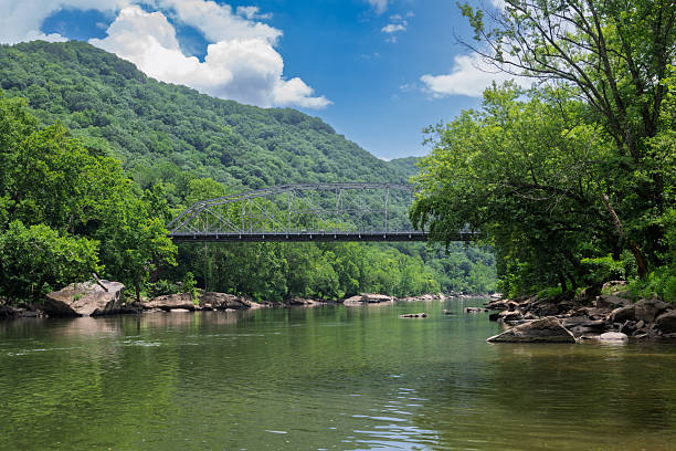 A low  bridge over the New River in West Virginia.