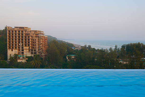 swimming pool in morning
