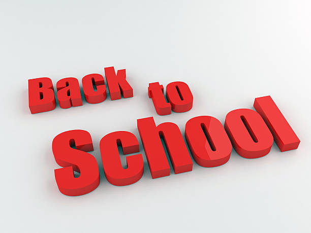 istock Back to School 3D Text in Red on White Background 2233871685