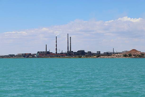 istock Industrial landscape on Lake Balkhash, Kazakhstan 2233872620