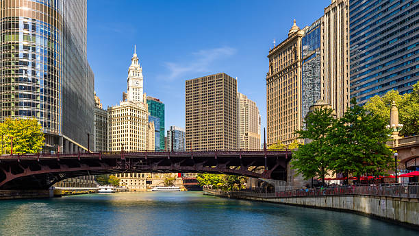 istock Chicago, Illinois skyline from the Wabash Avenue bridge. 2233875923