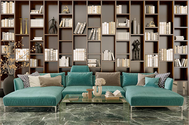 istock Large luxury modern bright interiors Living room mockup illustration 3D rendering image 2233897980