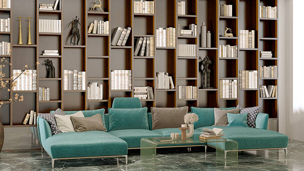 istock Large luxury modern bright interiors Living room mockup illustration 3D rendering image 2233898056