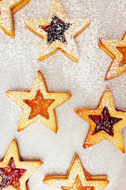 istock Star-Shaped Jam Cookies with Powdered Sugar 2233908760