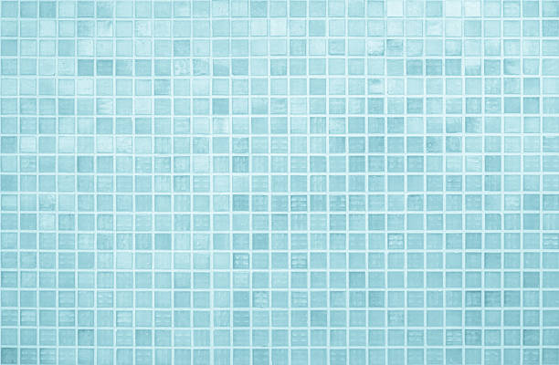 istock Blue light ceramic wall chequered and floor tiles mosaic background in bathroom, kitchen. Design pattern geometric with grid wallpaper texture decoration pool. Simple seamless abstract surface clean. 2233922575