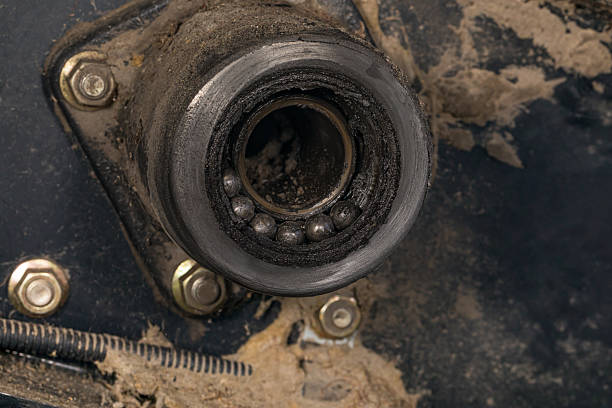 istock Broken ball bearing on combine harvester. 2233924209
