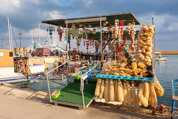 istock Souvenir stall in Chania harbor, Crete, Greece 2233926142