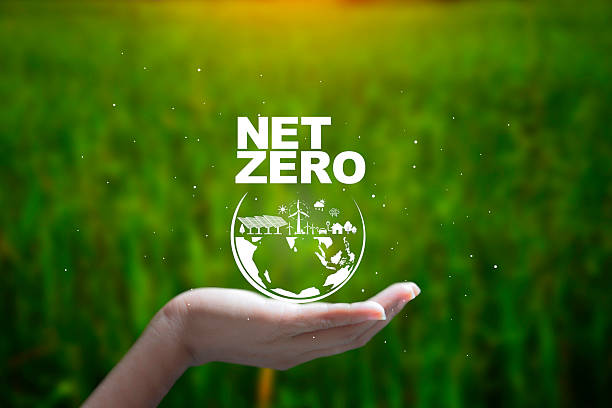 istock Net zero, carbon neutrality concept. Carbon Sequestration Icon at Hand and Green energy icon around it. Green Energy Renewable Sustainable. Net zero emission Idea innovative. 2233929404