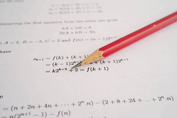 istock Pencil on mathematic formula exercise test paper in education school. 2233930857