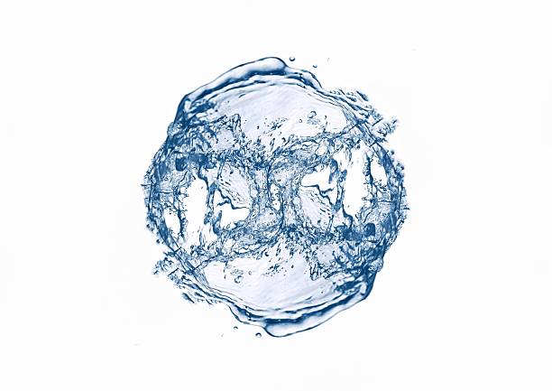 istock 3d illustration of abstract blue water droplets on white background 2233932741