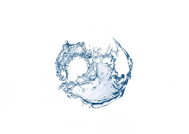 istock 3d illustration of abstract blue water droplets on white background 2233932742