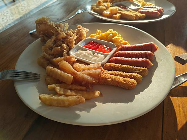 Delicious snack served on a plate complete with mayonnaise sauce