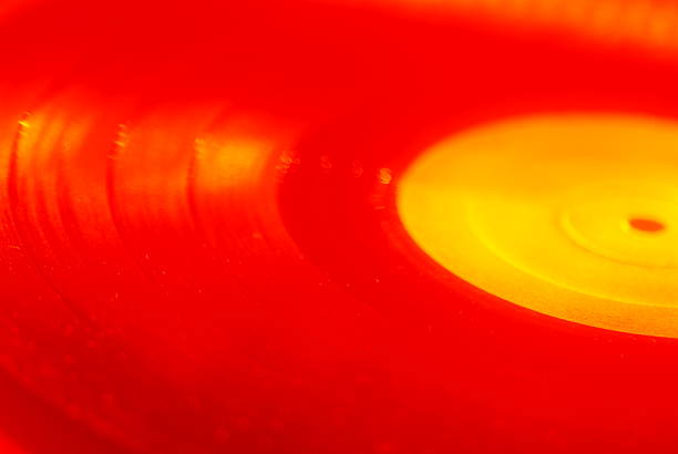 Classic Vinyl record, close-up fragment