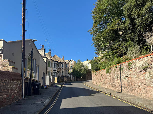 istock Walled residential street 2233946957