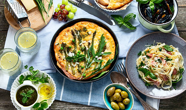 istock Italian cuisine on rustic wooden table 2233949592