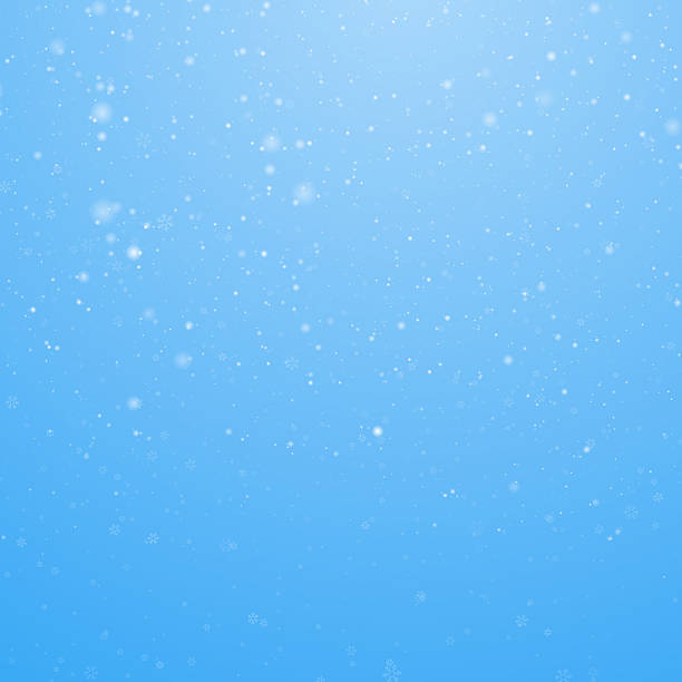 istock Falling snow on a Blue background. Winter scene with heavy snow, realistic snowflakes, and isolated snowfall. Overlay stock photo for Christmas designs and digital artwork. Night snowfall. White snowflakes. Isolated effect for overlays. Snow flakes. 2233955354