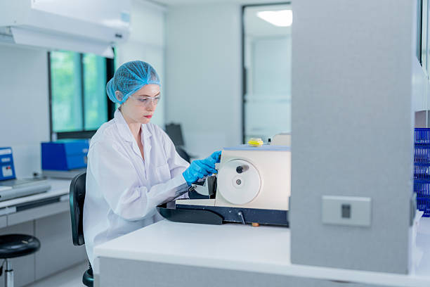 istock Scientist conducts research in a modern laboratory focused on precise measurement techniques with advanced equipment 2233955565