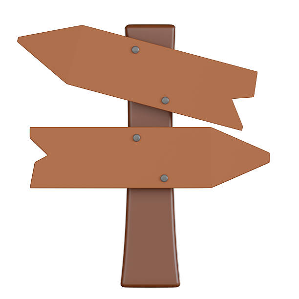 Camping 3d icon wooden signpost minimal style