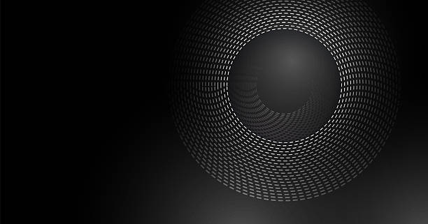 istock Modern circle line geometric banner abstract background in black gradient colors design. For landing page, book covers, brochures, flyers, magazines, any brandings, banners, headers, presentations, and mor 2233957495