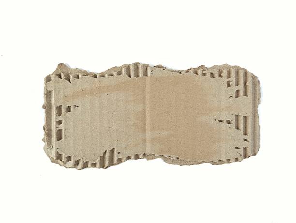 istock Torn corrugated cardboard piece isolated on white background 2233957671