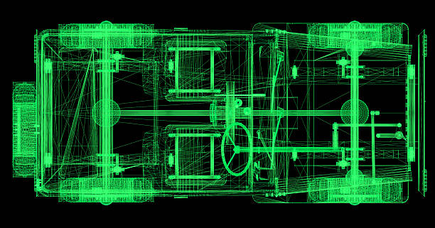 Bottom View of 4x4 Offroad Car Powertrain