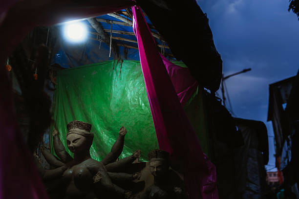 Durga idol making preparation in Kumartuli Kolkata