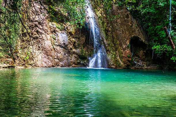 istock waterfall near the city of Cotignac 2233976384