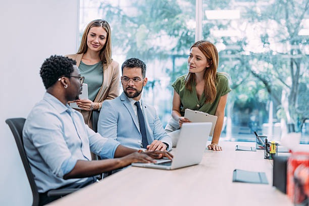 istock Team of professionals during a meeting. 2233994870