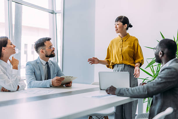 istock Team of professionals during a meeting. 2233997800