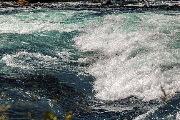 Aerial view of Riñinahue waterfalls, located between Futrono an Lango Ranco next to Ranco Lake in southern Chile