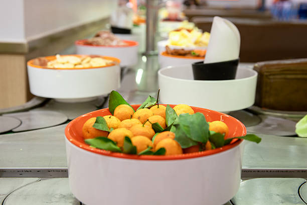 assorted dried fruits, cranberries and seeds, hotel buffet breakfast. Catering concept