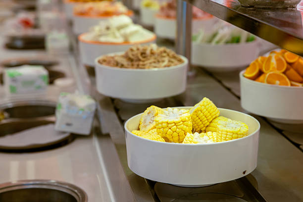istock Food in a rotating hot pot restaurant 2234002795