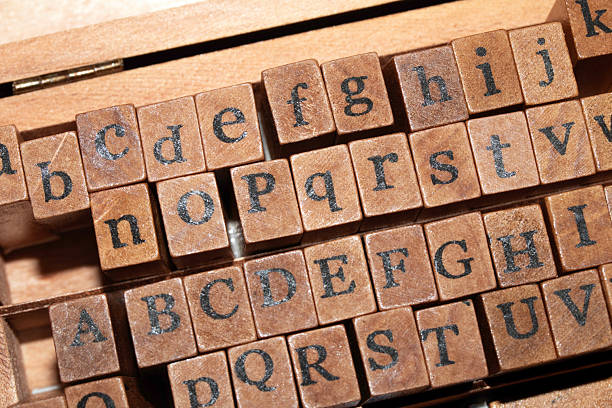 istock Jumbled up block wood print letters lined up 2234003906